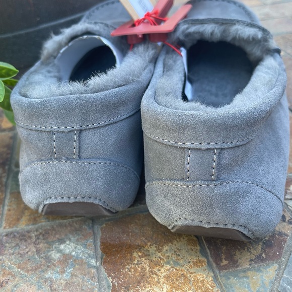 GENUINE LEATHER & SHEARLING Dearfoam Moccasin Slippers MEN’S 10 or 12 - Picture 3 of 10
